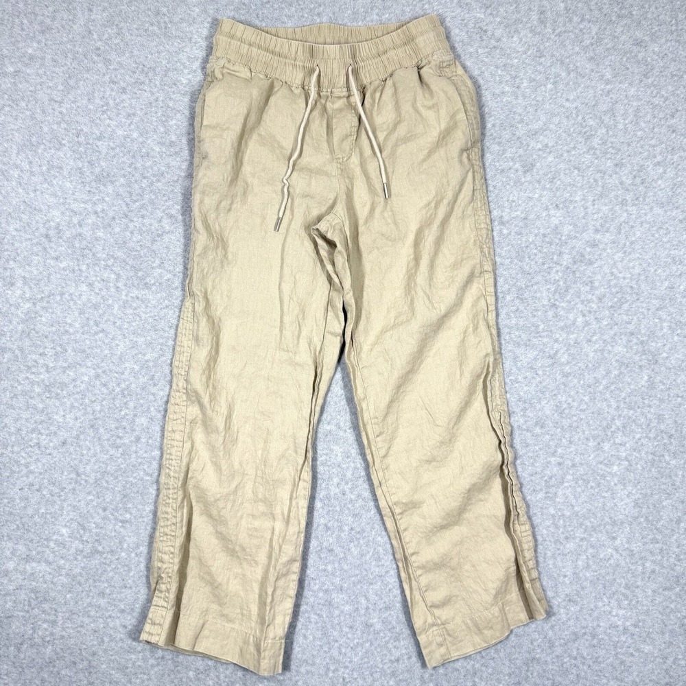 Quince Beige Wide Leg Linen Pants - Large